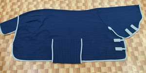 Allrounder Heavy Weight Summer Navy Check Turnout Horse Rug Disc Closure Straps Belly Flap Polyester Cotton Doublure Dressage Use - Product Image 5