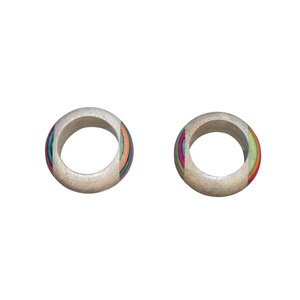 Anneaux de serviette en bois de manguier antique de conception moderne faite à la main couleur naturelle porte-serviettes écologique pour les mariages Table à manger Stock! - Product Image 3