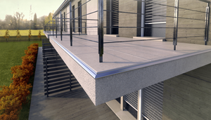 Renoplast ®   Perfil de aluminio para aleros K100, acabado de terrazas y balcones, suelos de baldosas sobre mortero adhesivo, sistemas de drenaje - Product Image 5