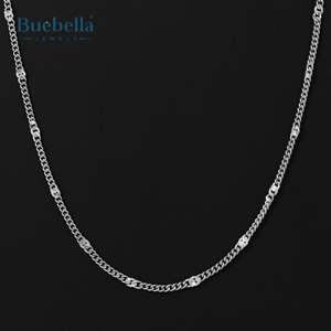 Gran oferta, collar de cadena cubana Sunburst Premium para hombre, plata 925, chapado en oro de 14 quilates, 3mm, estilo Hip Hop, el mejor collar de moissanita - Product Image 2