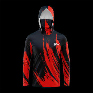 Sweat à capuche de pêche pour homme, protection solaire UPF 50, jersey respirant avec cache-visage et logo sur le devant - Product Image 2