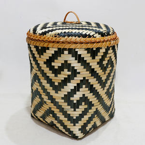 Artex Dong Thap Factory Cesta de lavandería de bambú con diseño plegable y asas de bambú para ropa y almacenamiento en el hogar - Product Image 4