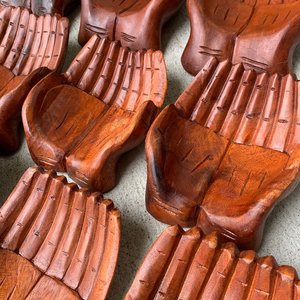 <b>Large</b> Wood Carved Praying Hand Shape <b>Bowl</b> - Product Image 3