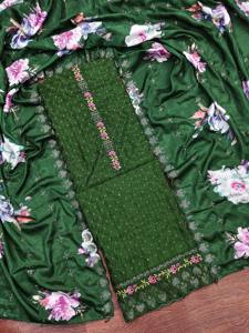 Costume de robe en soie pure pour femmes Chinon avec broderie peinte à la main tissu non tissé quatre saisons accessoires ethniques - Product Image 6