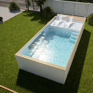 Piscina Elevada Grande de 40 Pies con Cubierta de Vidrio Retráctil para Jardín o Patio Trasero, Ideal para Familias, Fácil de Montar - Product Image 2