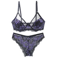 Set Bra dan celana dalam wanita, desain elegan kain lembut Ideal untuk koleksi Lingerie musim dingin