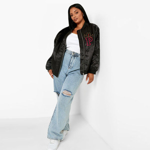 Blouson bomber pour femme, taille plus, fermeture éclair intégrale, respirant, épaisseur standard, écologique, matelassé, coupe-vent - Product Image 5