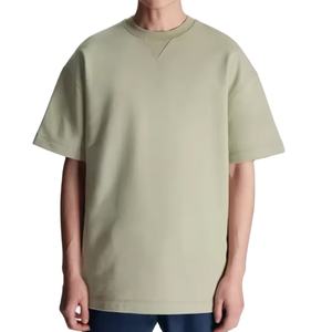 เสื้อยืดทรงบ็อกซ์ฟิต โอเวอร์ไซส์ ผ้าแคนวาส ระบายอากาศได้ดี เป็นมิตรกับสิ่งแวดล้อม สไตล์สตรีทแวร์ เรียบง่าย สำหรับผู้ชาย ทรงบ็อกซ์ ไหล่ตก - Product Image 4