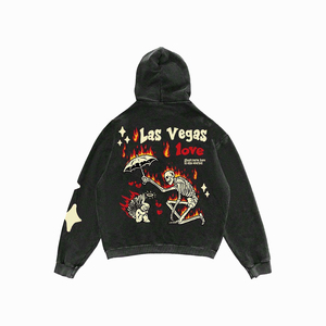 OEM ODM personalizado hombres Rhinestone sudaderas con capucha DTG DTF sublimación sudadera Streetwear pulóver ropa Casual - Product Image 3