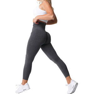 OEM personnalisé vente en gros taille haute 100% coton leggings de gymnastique pour les femmes respirant Compression Stretch décontracté serré sans couture Yoga - Product Image 3