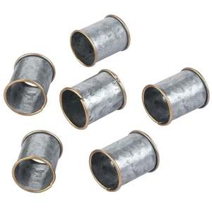 Anillo de Servilleta de Hierro de Diseño Único Estilo Rústico, Plateado, para Cocina, Restaurante, Hogar, Decoración de Bodas, Hotel, Oficina, Vajilla Hecha a Mano en India - Product Image 1