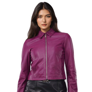 Chaqueta de piel auténtica personalizada para Mujer | Prendas de abrigo ajustadas clásicas para Mujer | Fábrica de proveedores al por mayor OEM ODM - Product Image 4