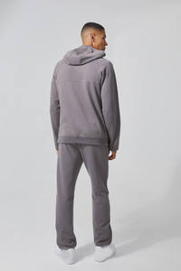 Wholesale Slim Fit 100% Cotton Hoodies Men Tall Casual Sports <b>Funnel</b> Neck Zipper Quick Dry Thermal Custom Logo Embossed Winter - Product Image 2