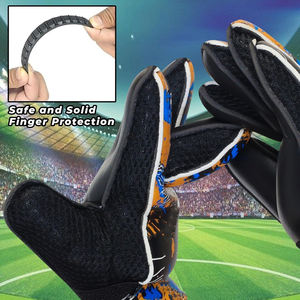 Gants de football professionnels de haute qualité de l'usine directe, adultes, jeunes, super adhérence, latex imperméable, gants de gardien de but à doigts complets - Product Image 1