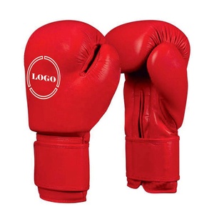 Guantes de boxeo profesionales de alta calidad Logotipo personalizado Guantes MMA de cuero de 12oz para adultos Equipo de entrenamiento Quty - Product Image 1