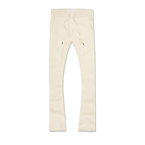 2025 Joggers informales personalizados, pantalones de chándal apilados de algodón, ropa de calle, pantalones de chándal Acampanados para hombres, diseño personalizado - Product Image 4