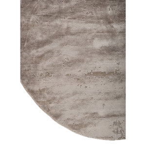 Tapis en laine et soie de bambou noué à la main Kavi's Beige Brown Hidden Esk-316(Fr)(Va) pour la maison, couleur unie, rectangulaire, pour couloir - Product Image 4