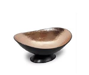 Tazón de mesa con acabado de cobre y oro rosa martillado moderno, frutero blanco, mesa de boda, centro de mesa decorativo, cuencos de Chocolate de Metal - Product Image 2