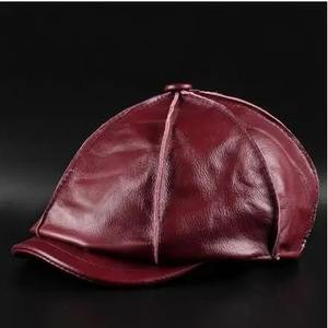 Livraison gratuite 2017 hiver et printemps hommes/femmes flambant neuf en cuir véritable noir/Brwon Cowboy casquettes qualité chapeau en peau de vache - Product Image 3