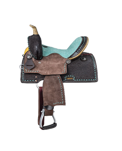 Juego de tachuelas de cuero genuino de primera calidad, monturas de carreras occidentales e inglesas para montar a caballo - Product Image 1