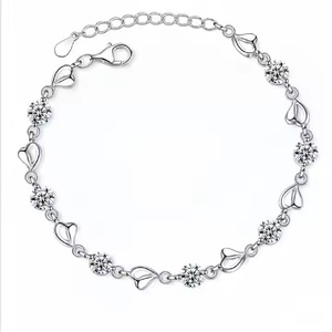 Pulsera de tenis para mujer de alta calidad recién llegada 10K 14K oro Moissanite diamante redondo - Product Image 4