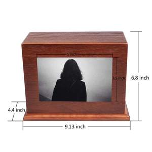 Wooden Urns for Human <b>Ashes</b>, Cremation Urns Eco-Friendly Wooden Casket Urn for Adult Male Female, Wood <b>Keepsake</b> - Product Image 2