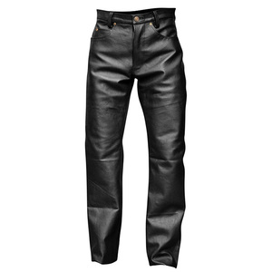 Mejor precio con Real 100% pantalones de cuero genuino para hombres Color personalizado nuevo diseño Casual Wear pantalones de cuero para hombres para adultos - Product Image 5