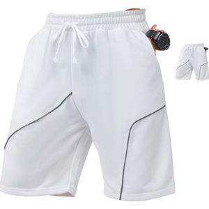 Pantalones cortos de malla ligera para hombre, pantalones cortos deportivos para gimnasio y correr que absorben la humedad con bolsillos (S-3XL) - Product Image 1