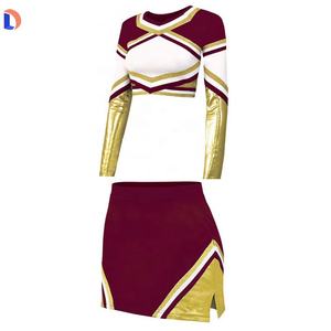 Ensemble d'uniformes de cheerleading avec strass scintillants, vêtements de sport, 100% polyester, 220g - Product Image 5
