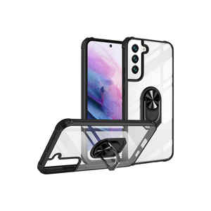 Funda de Silicona LCKC Mola Compatible con Galaxy S22 Plus - Diseño Transparente con Electrochapado para Modelos 14 Plus 13 Pro Max, Color Negro - Product Image 1
