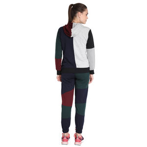 Nueva ropa deportiva para exteriores de invierno y otoño para mujer, chándal de trabajo con Panel de bloques de Color, conjunto de 2 piezas para mujer, conjuntos de Jogger con capucha - Product Image 3