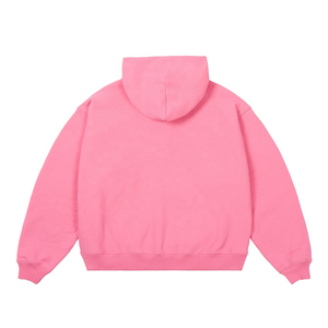 Ensemble unisexe de survêtements Boxy brodés personnalisés, sweat à capuche zippé rose en coton éponge vierge, survêtement pour femmes, de haute qualité - Product Image 2