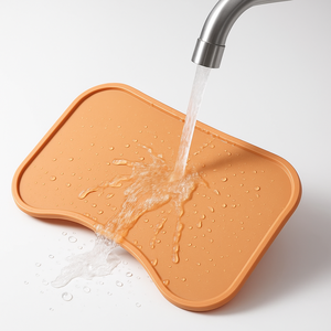 Étanche respirant écologique de qualité alimentaire Silicone moule tapis de nourriture pour animaux de compagnie grande taille antidérapant chien bol plateau solide motif tout - Product Image 3