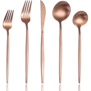 En stock ensemble de couverts en métal couteau fourchette cuillère belles nuances arc-en-ciel nouveauté couverts Design - Product Image 5