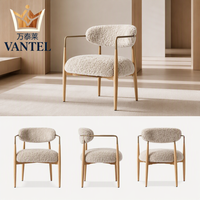 Fauteuil rembourré contemporain, fauteuil lounge individuel sur mesure pour les projets d'hôtels, d'appartements et de villas