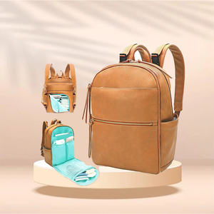 Nappy Bag Mommy Diaper <b>Backpack</b> Leather Diaper Bag Multi-function Leather Maternity <b>Baby</b> Bag Unisex Large Travel Nappy - Product Image 6