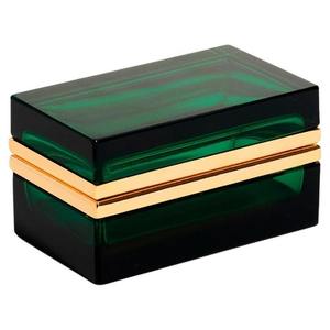 Boîte à bijoux élégante en métal et verre avec intérieur en velours, couvercle transparent, organiseur pour femmes, cadeaux - Product Image 6