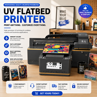 Impresora UV de Inyección de Tinta Automática 2026 Pro A46Pro, 40x60cm, Tamaño A2, Cabezal de Impresión Dual, Tinta UV, Impresora de Etiquetas DTF para Regalos Personalizados