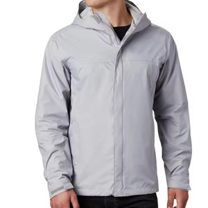 Dernier modèle de veste de randonnée imperméable à capuche pour hommes coupe-vent avec logo personnalisé veste de pluie à fermeture éclair de haute qualité pour hommes - Product Image 1