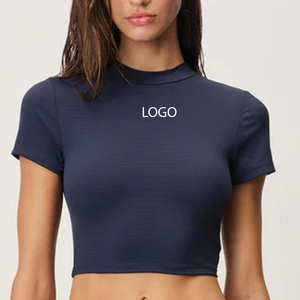 Camisetas Cortas para Mujer, Estilo Veraniego Informal, Tela Premium/Material Suave al Tacto, Manga Corta, Cuello Redondo, Diseño Moderno 2026 - Product Image 1