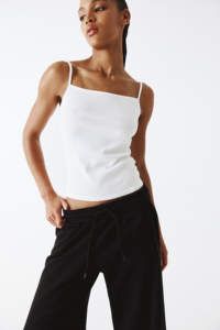 Nueva llegada de las mujeres de moda personalizada de invierno Joggers de peso pesado suelto equipado con piernas anchas y cintura media estilo frontal plano - Product Image 5