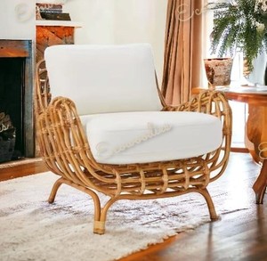 Silla de comedor de caña de bambú de lujo ecológica antigua moderna para uso en villas y parques, muebles de comedor para interiores y exteriores - Product Image 4