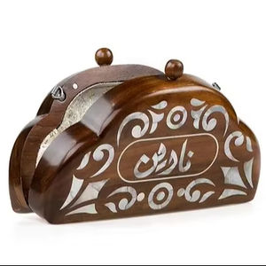 Cadeau de mariage islamique exclusif, pochette de luxe personnalisée pour femme, incrustation de nacre, impression jacquard, broderie à la main détaillée - Product Image 1