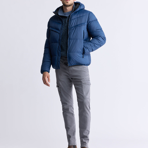 Chaqueta de invierno de calidad superior para hombre, chaqueta acolchada informal de moda larga personalizada para hombre con logotipo personalizado - Product Image 5