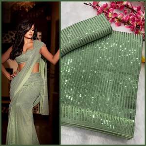 <b>Presenting</b> Beautiful Huge Colors in Celebrity Style Sequance Saree Collection - Product Image 5