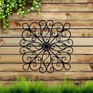 Art mural suspendu à motif vertical en métal de fer décoratif classique pour décor de chambre d'amis de salon de maison tropicale - Product Image 5