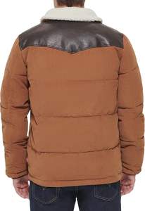 Chaqueta Acolchada Worker Brown Puffer Out West de Estilo Mixto para Hombre. - Product Image 2