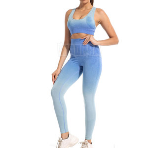 Venta Directa de Fábrica, Conjunto de Yoga para Mujer, Alta Calidad, Diseño Sólido de 2 Piezas, Spandex/Poliéster, Transpirable, Ecológico, Hecho en Pakistán - Product Image 2