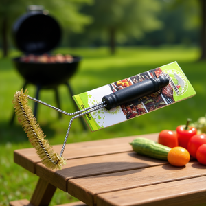 Brosse à barbecue en laiton noir pour grilles et plaques 35 cm SP350 Accessoires de barbecue haut de gamme - Product Image 3