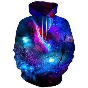 OEM Customized Sized And Color Men's Winter Knitted Solid Digital Printed Polyester Cotton Sublimation Hoodie with Front Pocket - Product Image 2